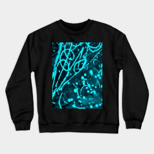 Abstract bright neon batik lines and dots print design Crewneck Sweatshirt